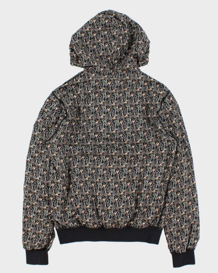 AW2016 Dolce &amp; Gabbana Pure Silk Key Print Hooded Bomber Jacket - M