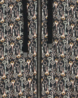 AW2016 Dolce &amp; Gabbana Pure Silk Key Print Hooded Bomber Jacket - M