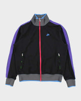 Vintage Y2K 00s Nike Multicoloured Classic Funnel Neck Track Jacket - M