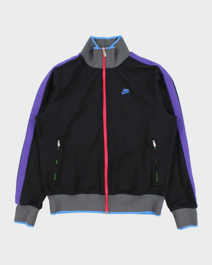 Vintage Y2K 00s Nike Multicoloured Classic Funnel Neck Track Jacket - M