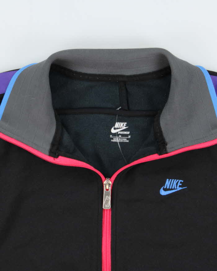 Vintage Y2K 00s Nike Multicoloured Classic Funnel Neck Track Jacket - M