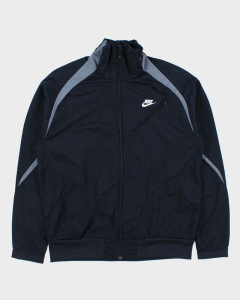 Vintage Y2K 00s Nike Embroidered Funnel Neck Tech Track Jacket - L