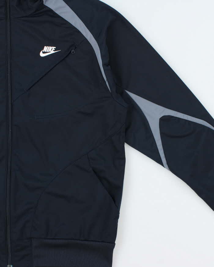 Vintage Y2K 00s Nike Embroidered Funnel Neck Tech Track Jacket - L