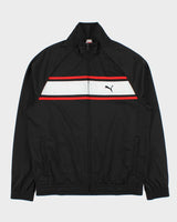 Vintage Puma Classic Striped Embroidered Funnel Neck Track Jacket - L