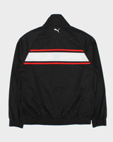 Vintage Puma Classic Striped Embroidered Funnel Neck Track Jacket - L