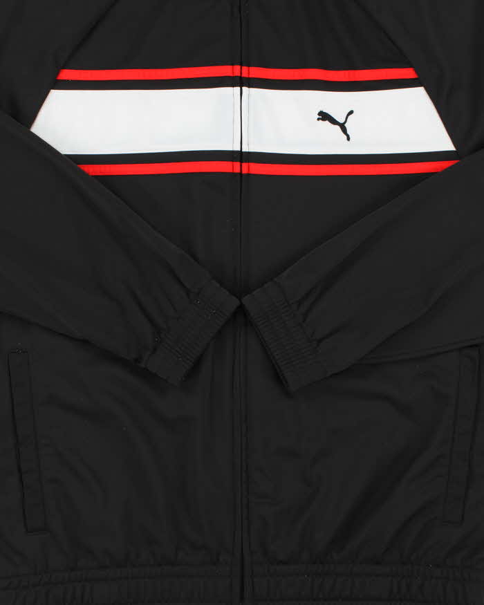Vintage Puma Classic Striped Embroidered Funnel Neck Track Jacket - L