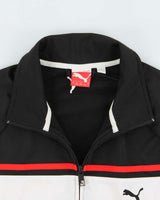 Vintage Puma Classic Striped Embroidered Funnel Neck Track Jacket - L