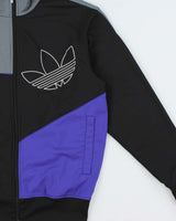 Vintage Adidas Originals Colourblock Trefoil Funnel Neck Track Jacket - S