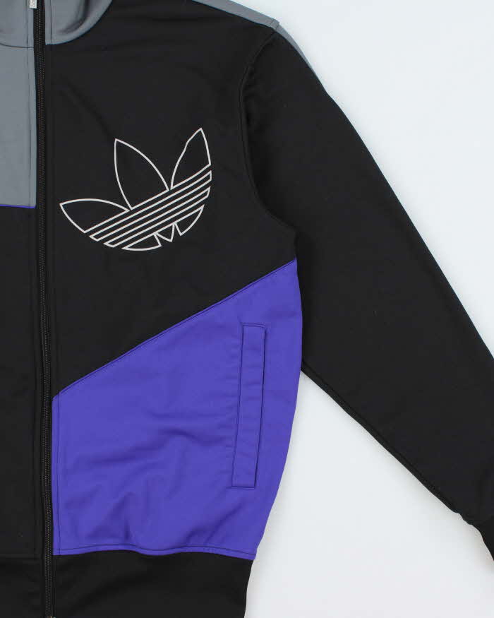 Vintage Adidas Originals Colourblock Trefoil Funnel Neck Track Jacket - S