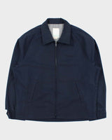 Vintage 1970s Navy Made In Canada Canvas Utility Harrington Jacket - L