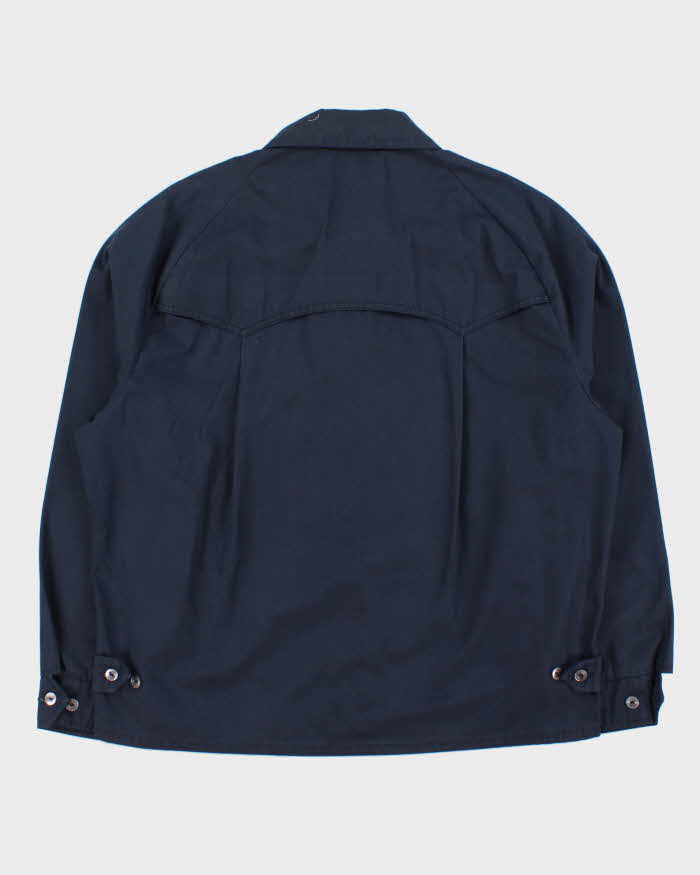 Vintage 1970s Navy Made In Canada Canvas Utility Harrington Jacket - L