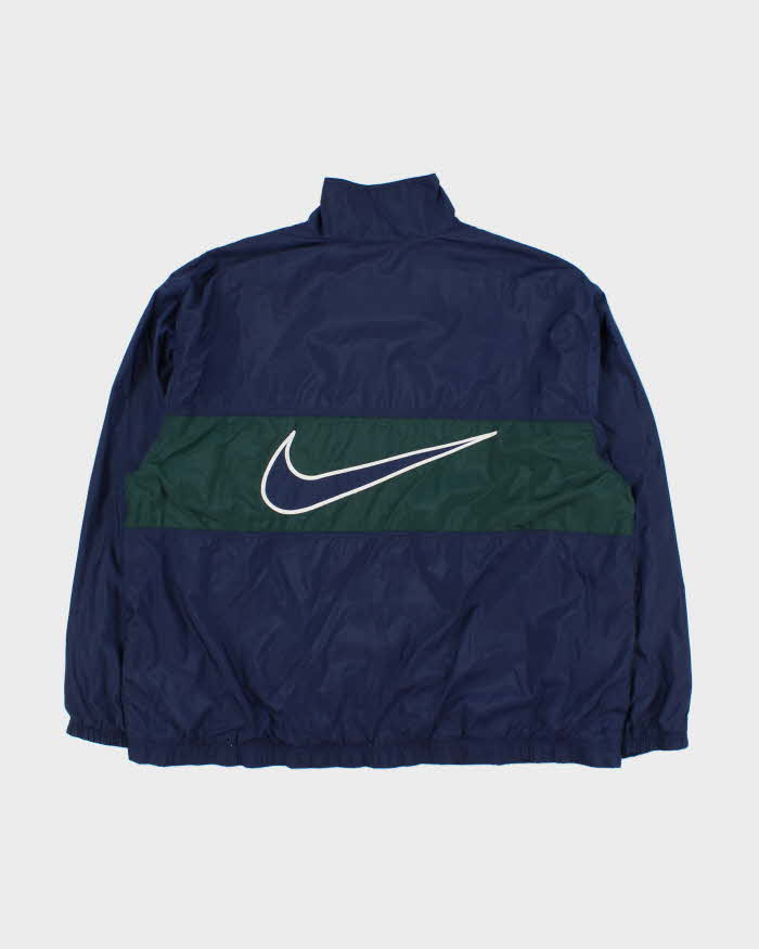 Vintage 1990s Nike Colourblock Embroidered Big Swoosh Shell Windbreaker Jacket - XL
