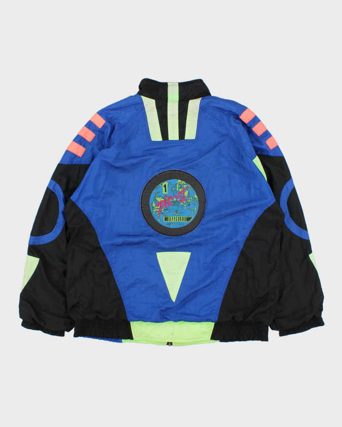Vintage 1980s Adidas Originals Planet Colourblock Shell Windbreaker Jacket - L