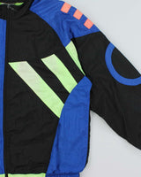 Vintage 1980s Adidas Originals Planet Colourblock Shell Windbreaker Jacket - L