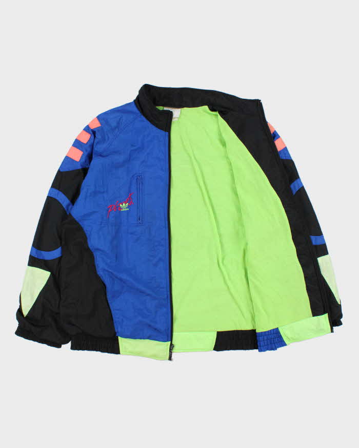 Vintage 1980s Adidas Originals Planet Colourblock Shell Windbreaker Jacket - L
