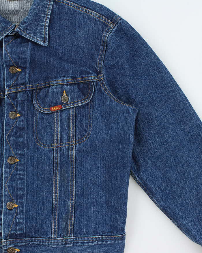 Vintage 1980s Lee Medium Wash Made In Canada Denim Trucker Jacket - L