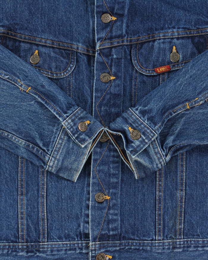 Vintage 1980s Lee Medium Wash Made In Canada Denim Trucker Jacket - L