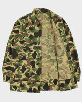 Vintage 1960s Duck Camo Made In USA Canvas Field Hunting Jacket - L