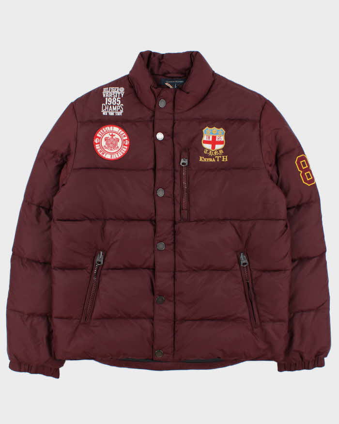 DSWT Vintage Y2K Tommy Hilfiger Varsity Champs Embroidered Goose Down Puffer Jacket - M