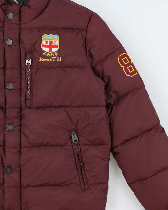 DSWT Vintage Y2K Tommy Hilfiger Varsity Champs Embroidered Goose Down Puffer Jacket - M