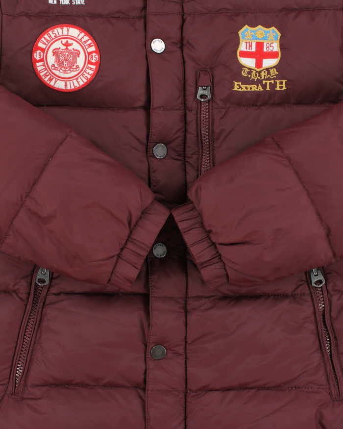 DSWT Vintage Y2K Tommy Hilfiger Varsity Champs Embroidered Goose Down Puffer Jacket - M