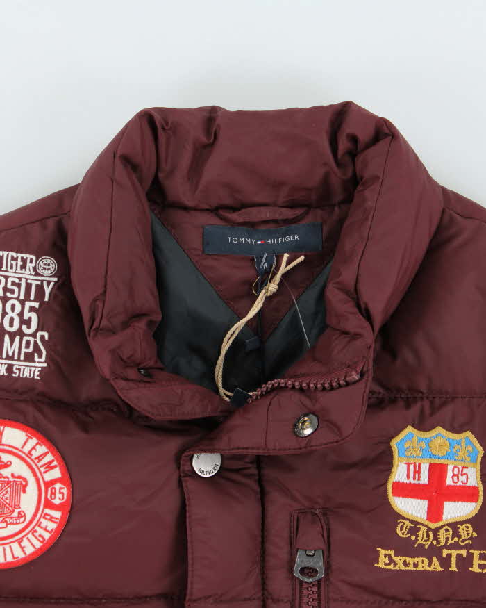 DSWT Vintage Y2K Tommy Hilfiger Varsity Champs Embroidered Goose Down Puffer Jacket - M
