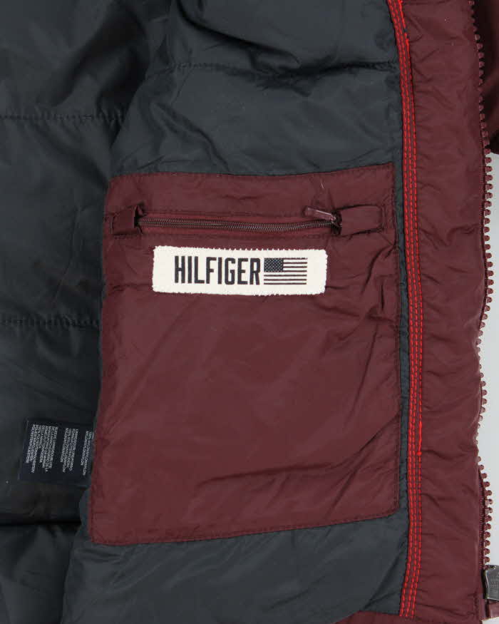 DSWT Vintage Y2K Tommy Hilfiger Varsity Champs Embroidered Goose Down Puffer Jacket - M