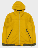 AW2014 Arc'teryx Mustard Yellow / Khaki Peer Soft Shell Full-Zip Hooded Technical Track Jacket - L