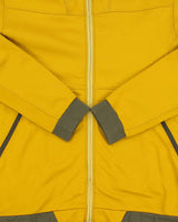 AW2014 Arc'teryx Mustard Yellow / Khaki Peer Soft Shell Full-Zip Hooded Technical Track Jacket - L