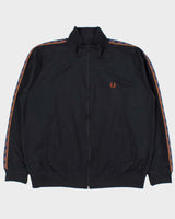 Vintage Fred Perry Heavyweight Taped Satin Track Jacket - XXL