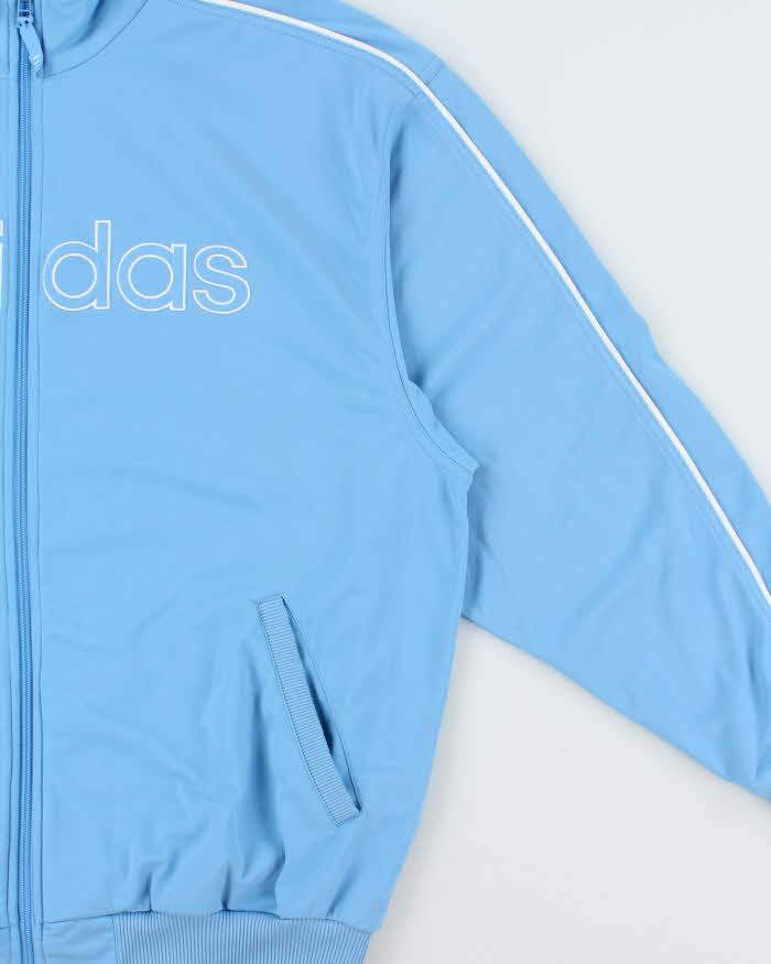 Vintage Y2K 00s Adidas Sky Blue Embroidered Track Jacket - XL