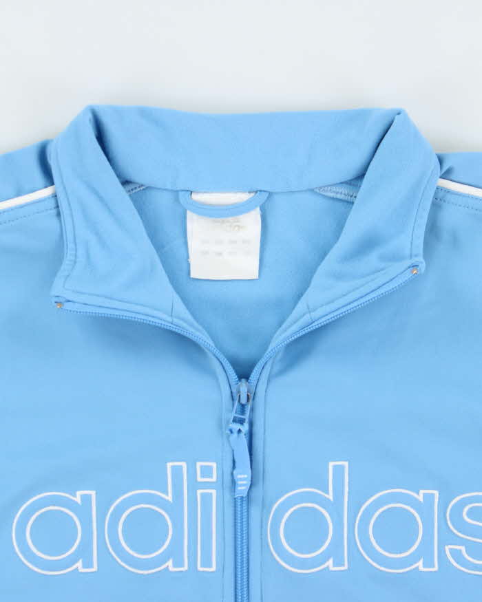 Vintage Y2K 00s Adidas Sky Blue Embroidered Track Jacket - XL