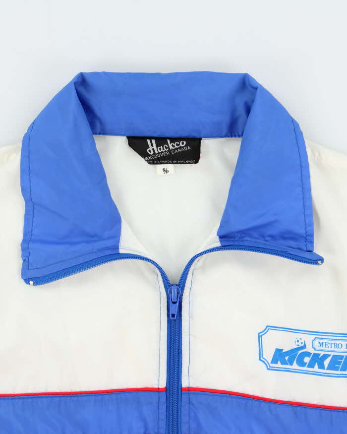 Vintage 1970s Metro Ford Kickers Quarter-Zip Shell Football Pullover Jacket - S