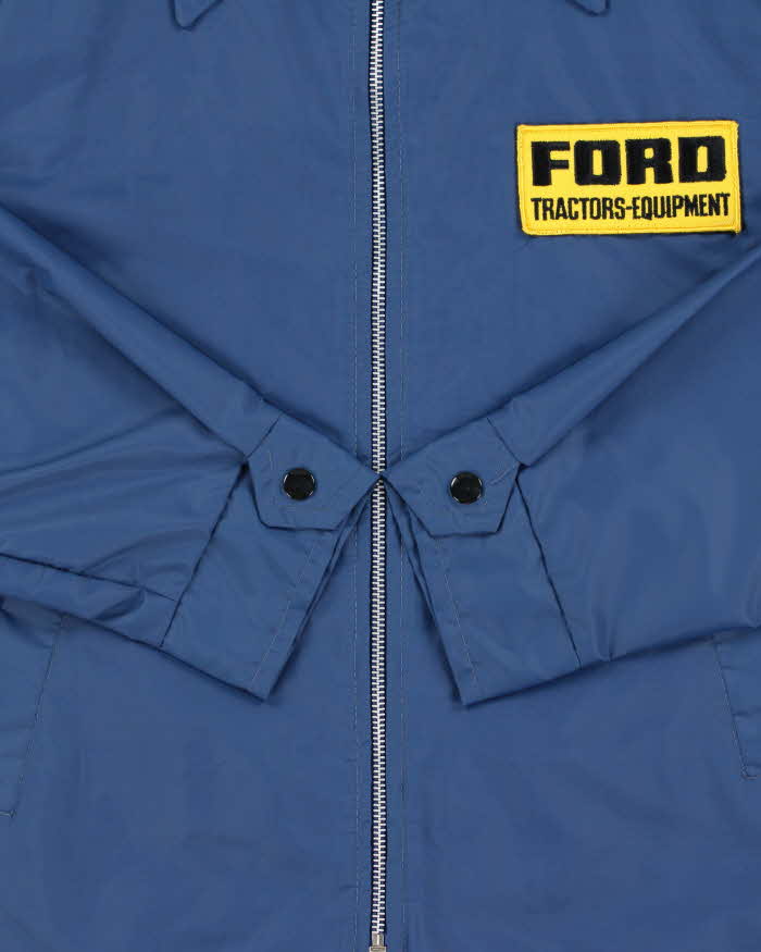 Vintage 1970s Ford Tractors-Equipment Patch Shell Made In Canada Harrington Jacket - M