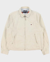 Vintage Y2K 00s Tommy Hilfiger Beige Canvas Harrington Jacket - XL