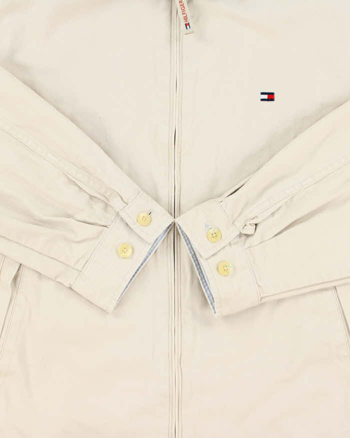 Vintage Y2K 00s Tommy Hilfiger Beige Canvas Harrington Jacket - XL