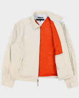 Vintage Y2K 00s Tommy Hilfiger Beige Canvas Harrington Jacket - XL