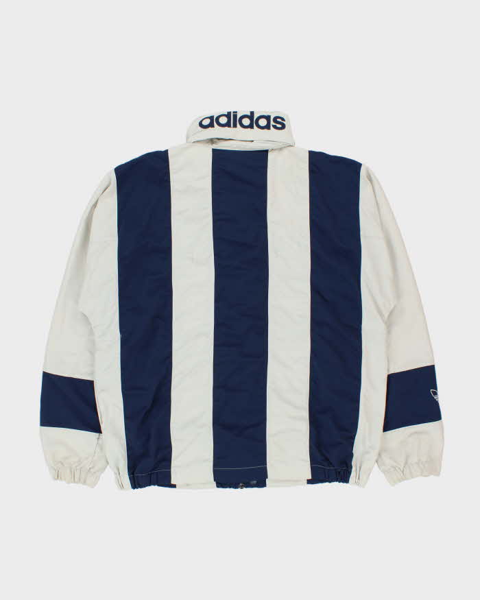 Vintage Adidas Originals Striped Twill 'Bailer Wind' Jacket - L