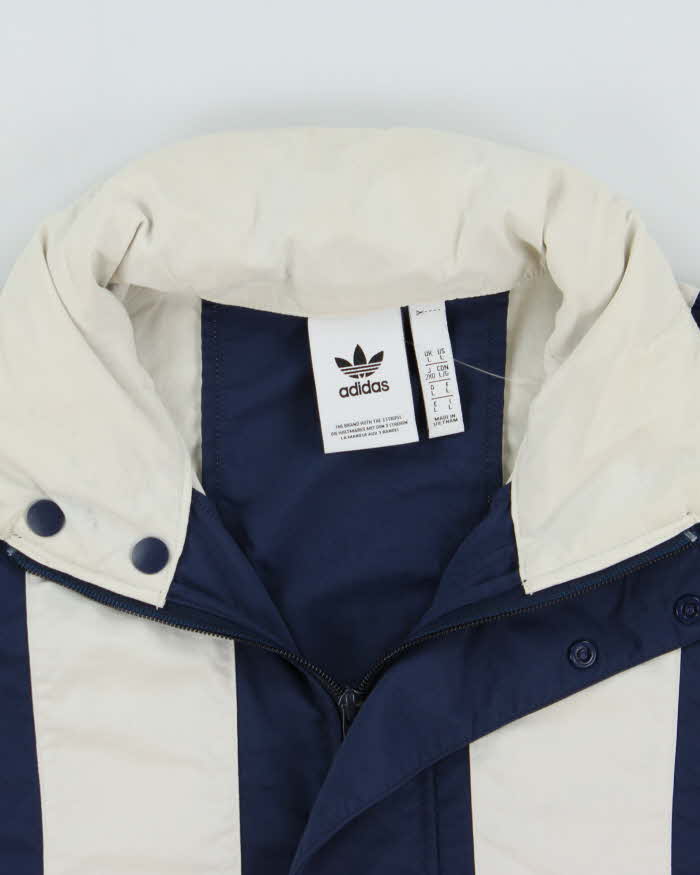 Vintage Adidas Originals Striped Twill 'Bailer Wind' Jacket - L