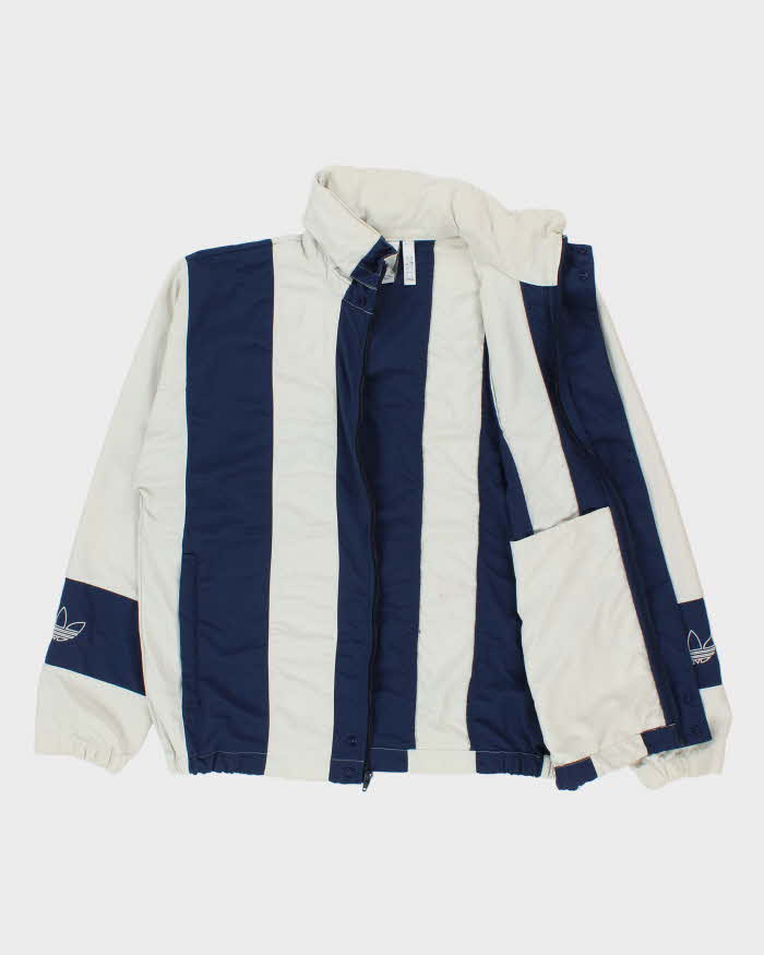 Vintage Adidas Originals Striped Twill 'Bailer Wind' Jacket - L