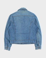 Vintage 1975 Lee M.R Light Wash Union Made In USA Snap Button Denim Trucker Jacket - L