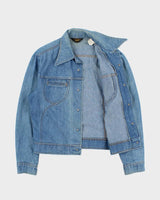 Vintage 1975 Lee M.R Light Wash Union Made In USA Snap Button Denim Trucker Jacket - L