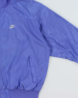 Vintage 1990s Nike International Lavender Soft Shell Embroidered Windbreaker Jacket - XL