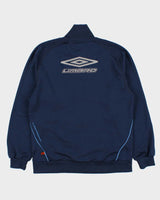 Vintage Y2K 00s Umbro Navy Classic Logo Track Jacket - M
