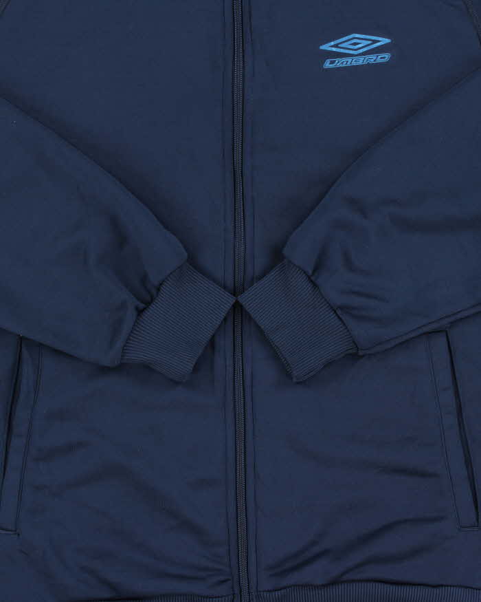 Vintage Y2K 00s Umbro Navy Classic Logo Track Jacket - M