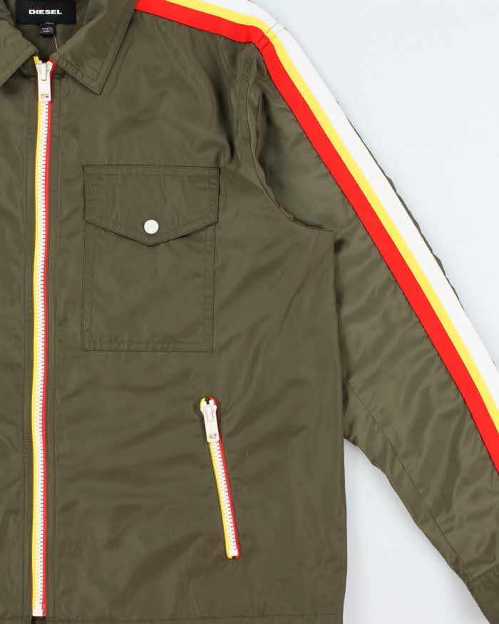 Vintage Khaki Diesel J-Ribplaza Shell Tape Harrington Jacket - XL