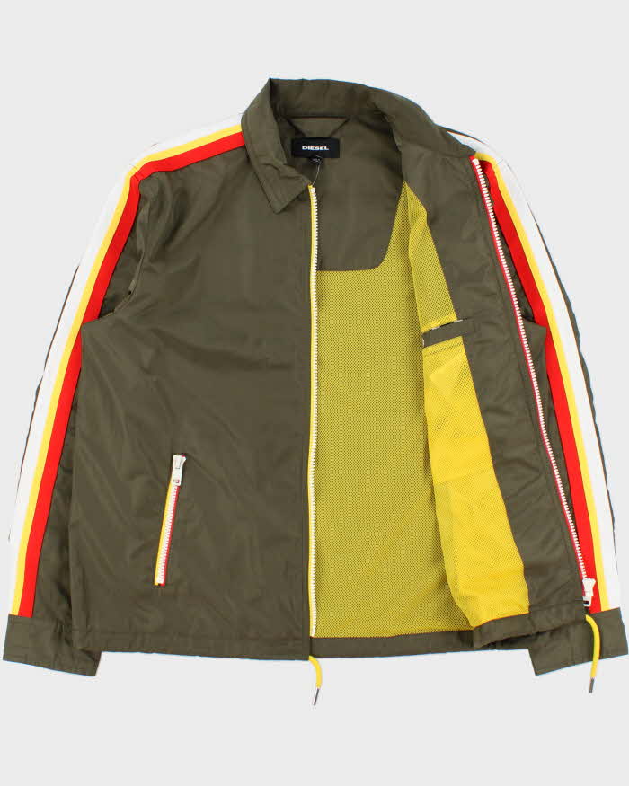 Vintage Khaki Diesel J-Ribplaza Shell Tape Harrington Jacket - XL