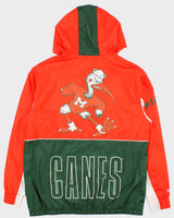 2024 Mitchell &amp; Ness University Of Miami Hurricanes NCAA Shell Windbreaker Jacket - L