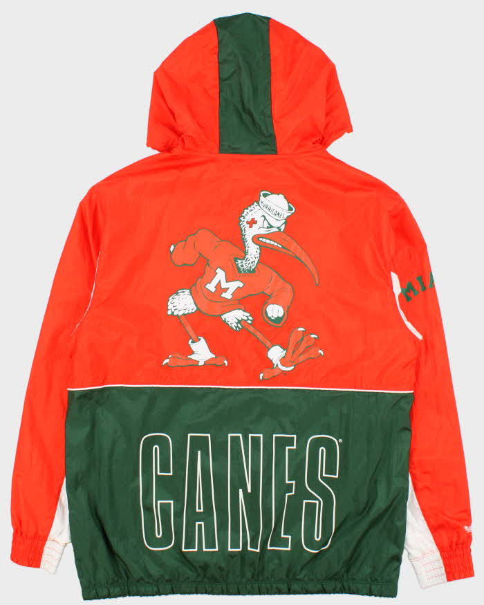 2024 Mitchell &amp; Ness University Of Miami Hurricanes NCAA Shell Windbreaker Jacket - L
