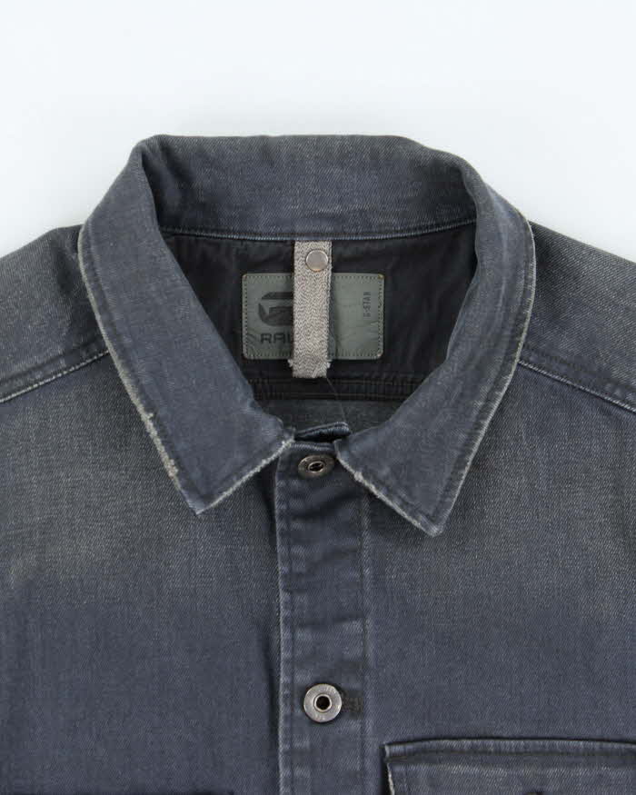 Vintage G-Star Raw Distressed Denim Utility Jacket - L